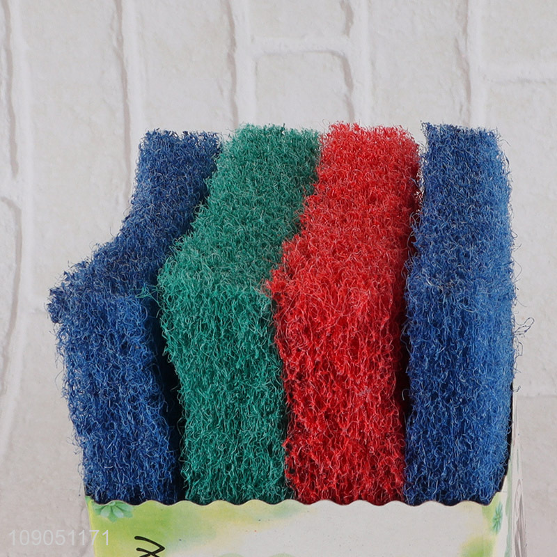 Wholesale 4 Pieces Durable Heavy Duty Scouring Pads for Kitchen Garage