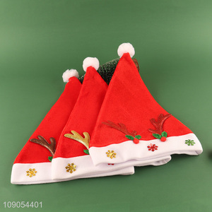 Factory Price Kids Christmas Hats Soft Comfortable Santa Hats