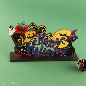 Popular Product Happy Halloween Wooden Signs Decorations Halloween Table Decorations