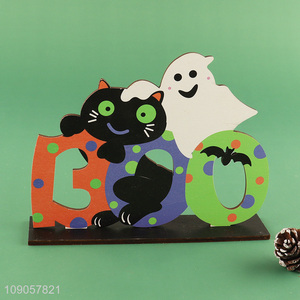 Factory Supply Halloween Wooden Table Decorations Halloween Boo Signs for Decor