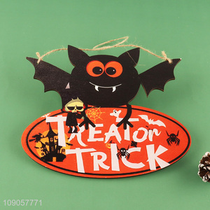 New Arrival Halloween Trick or Treat Sign Halloween Wooden Hanging Door Decorations