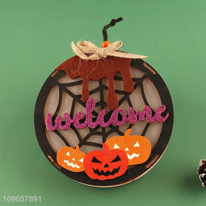 New Product Light Up Halloween Wooden Hanging Decorations for Halloween Tree