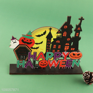 New Arrival Happy Halloween Wooden Signs Halloween Wooden Table Centerpieces