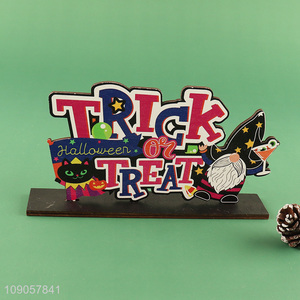 High Quality Halloween Wooden Table Decorations Halloween Trick or Treat Signs