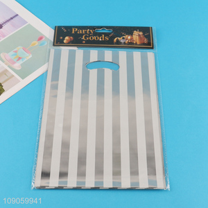 Factory Price 10PCS Plastic Aluminum Foil Party Gift Bags with Handles