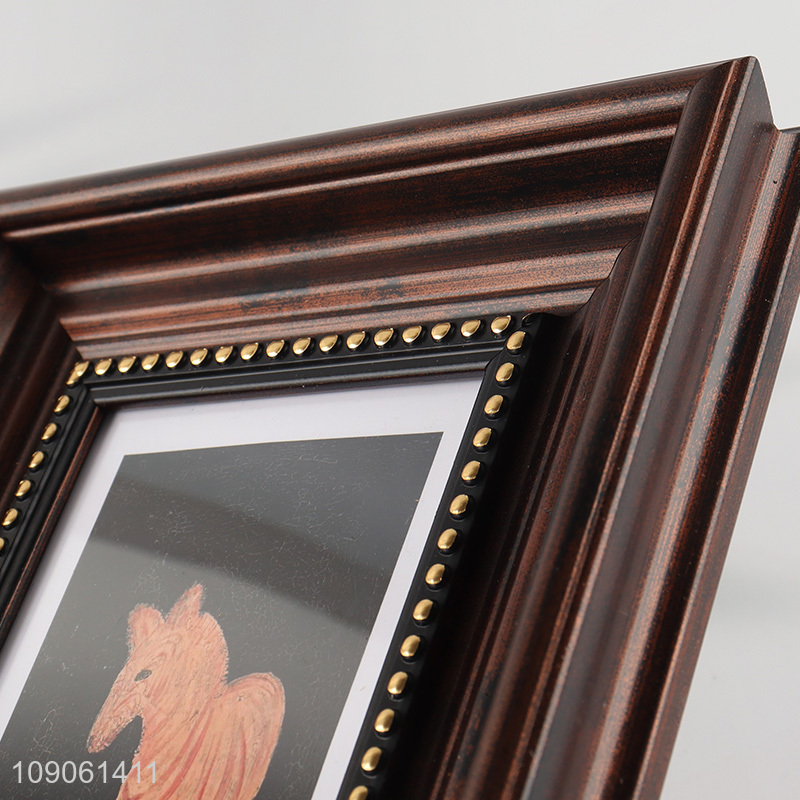 Hot Sale 6X8 Inch Imitation Wood Grain Resin Picture Frame for Home Decor