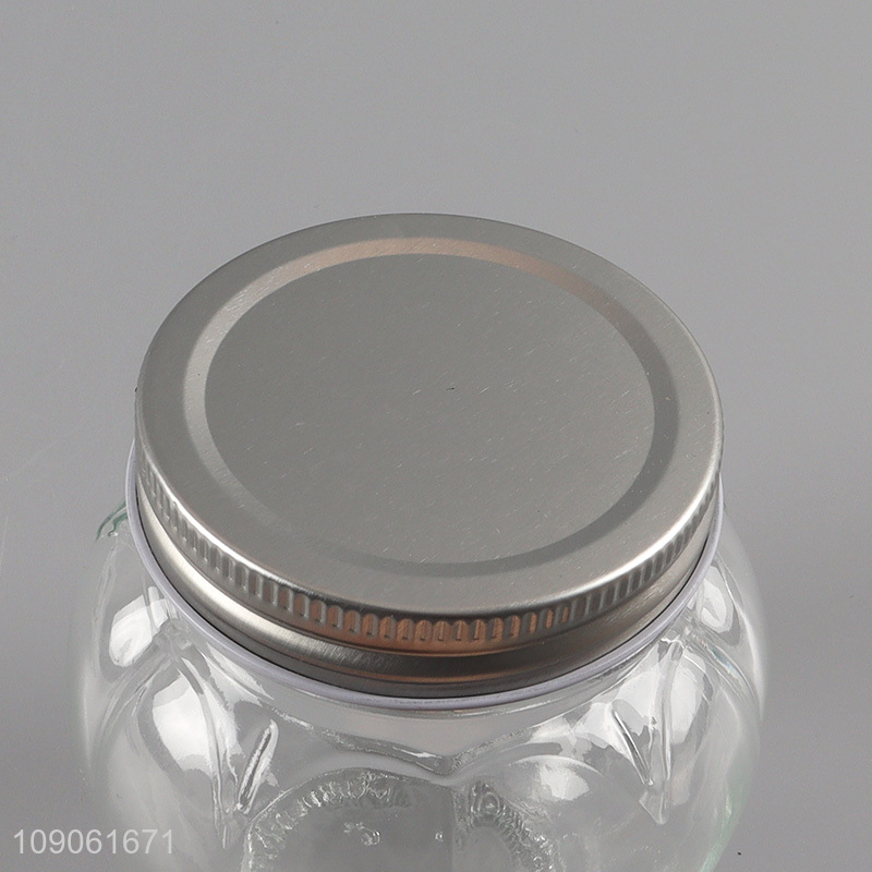 China products clear glass sealed glass storage jar honey jam jar