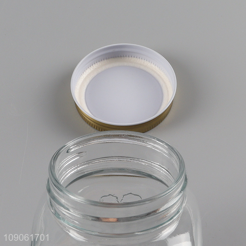 Hot products clear glass storage jar honey jam jar with lid