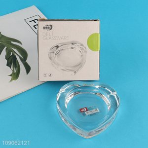 Online Wholesale Heart Shaped Glass Ashtrays for Home Office Indoor Outdoor