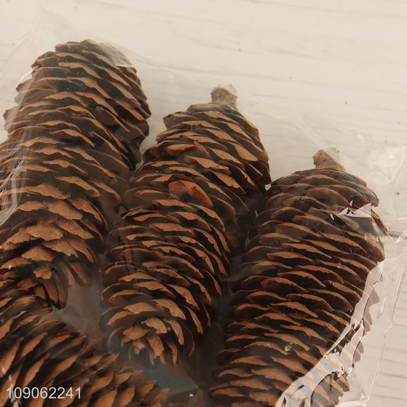 Good Quality 4PCS Natural Pine Cones Rustic Pinecones for Christmas Decoration