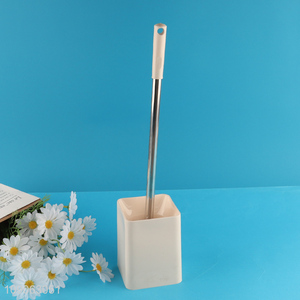 Wholesale Free Standing Plastic Toilet Bowl Brush with Holder for Bathroom