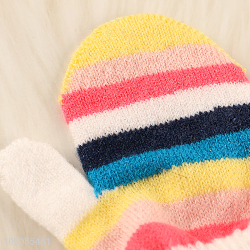 New Product Kids Winter Warm Gloves Stretchy Knit Gloves for Toddlers