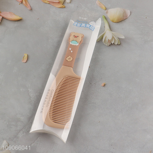 Wholesale Plastic Detangling Comb with Soft Cartoon Handle