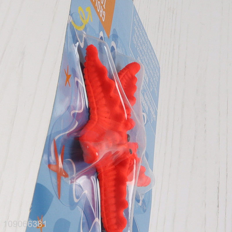 Good selling starfish shape tpr water growing toys for kids