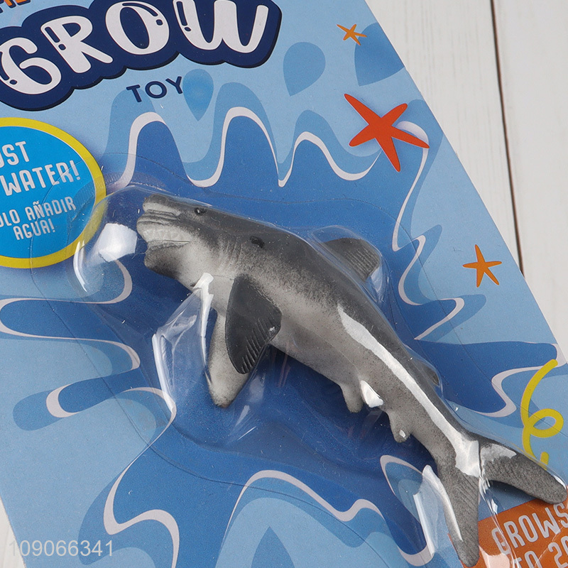 New arrival shark shape tpr creative water growing toys for sale