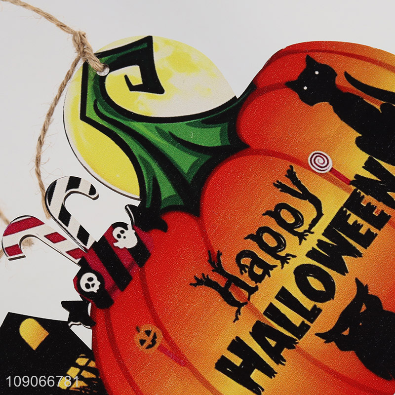 Hot Sale Halloween Wooden Hanging ornaments Happy Halloween Wooden Signs