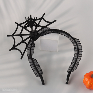 Factory Price Halloween Spider Web Headbands Halloween Hair Hoops