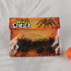 Online Wholesale Black Plastic Spiders Fake Spiders Halloween Prank Props