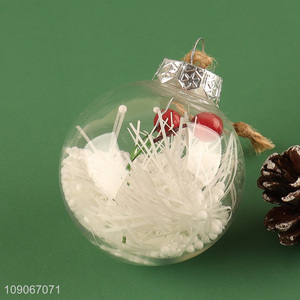 Good Quality Christmas Tree Hanging Ornaments Clear Christmas Baubles