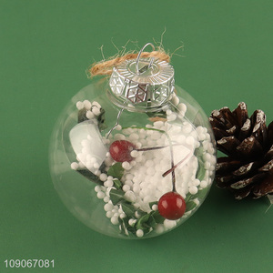 Factory Supply Clear Christmas Bulb Ornaments for Xmas Tree Party Decor