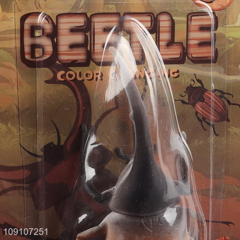 China products children beetle model toy color changing toy for sale