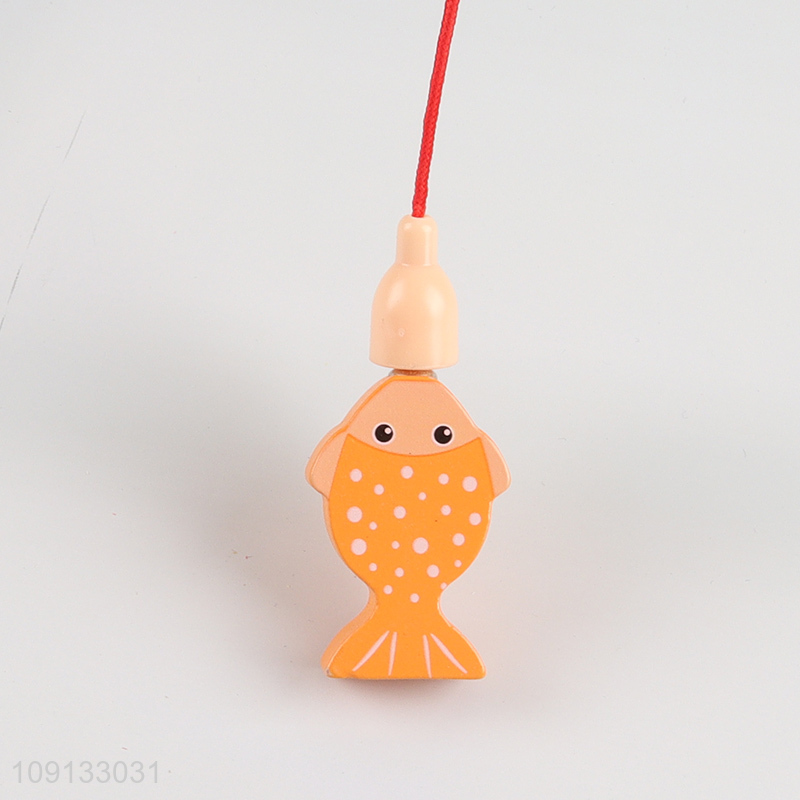 Hot Selling 2-In-1 Wooden Sorting and Stacking Toy Fishing Toy for Kids