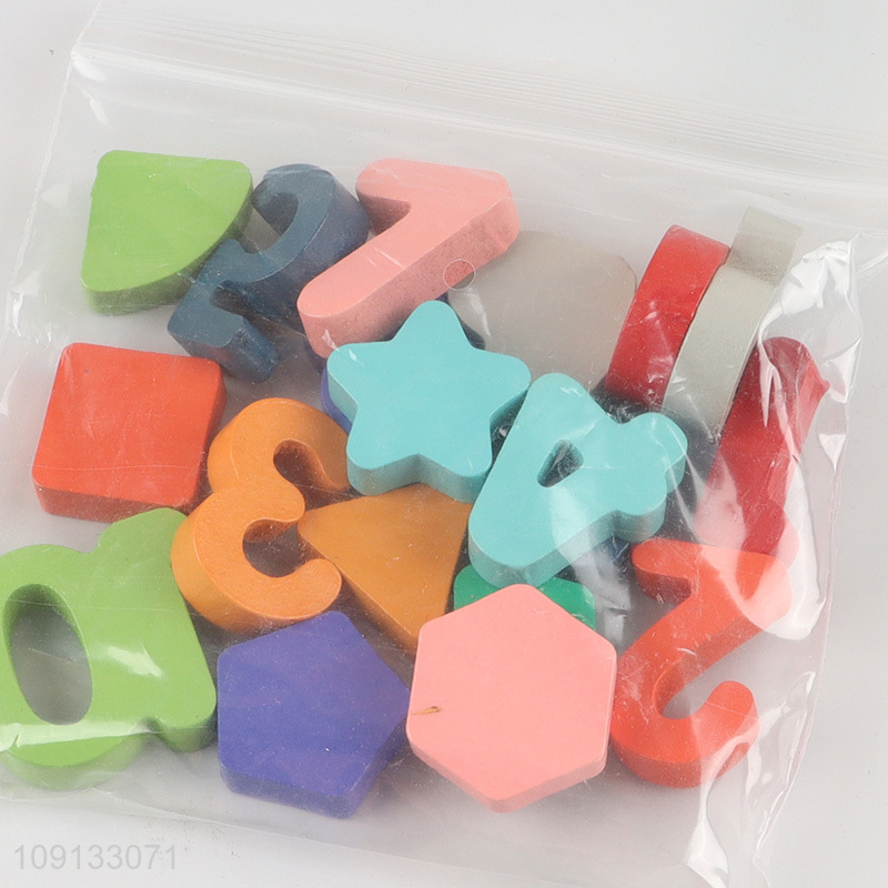 Wholesale 4-In-1 Wooden Toys Wooden Number Shape Puzzle Sorter Counting Game