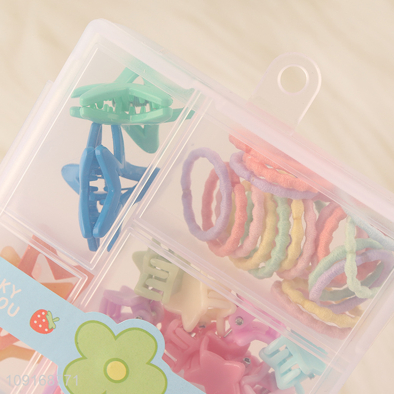 Hot products girls hair rope hair band hiar accessories hair decoration hair clips set
