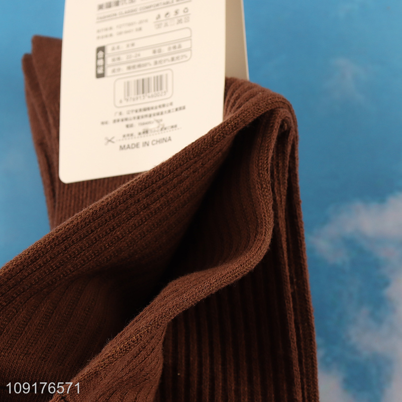 Best selling winter fashion women crew socks cotton socks wholesale