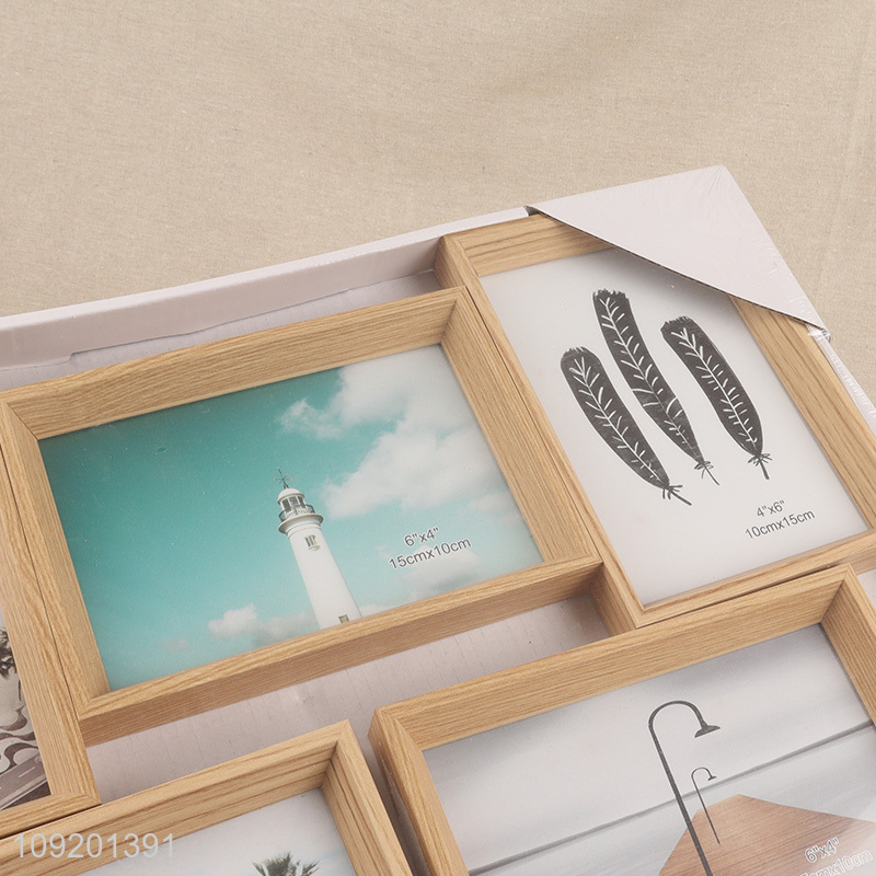 Hot products rectangle wooden photo frame picture frame set for home decor