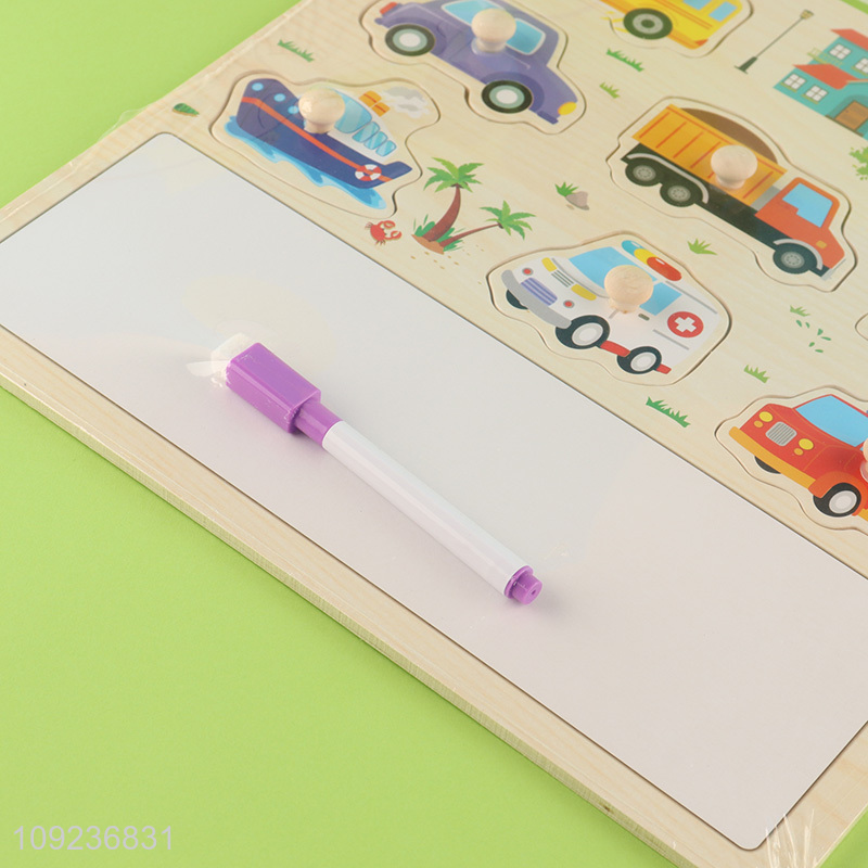 China products wooden hand grasping board traffic cognitive toy for sale