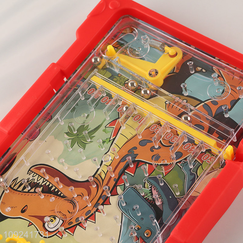 Hot Selling Mini Pinball Game Cartoon Dinosaur Pinball for Kids Age 3+