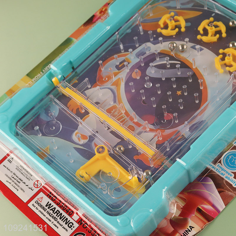 China Imports Mini Pinball Game Cartoon Spaceman Pinball Game for Kids