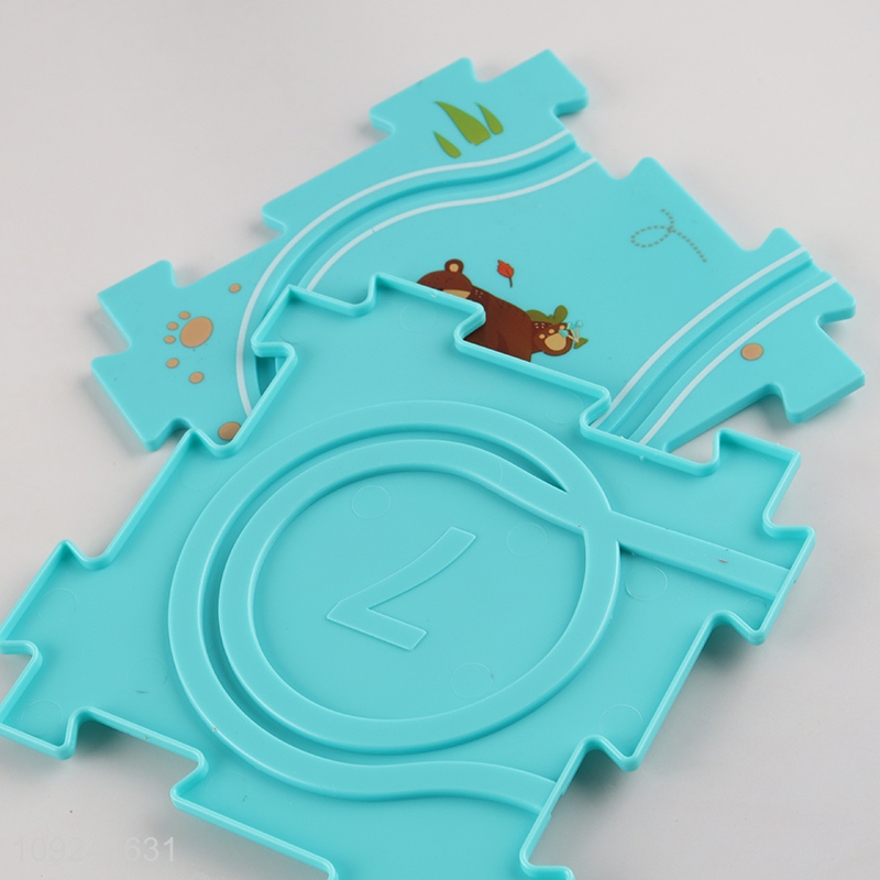 Factory Supply Puzzle Track Electric Animal Car Toy Cartoon Railcar Set