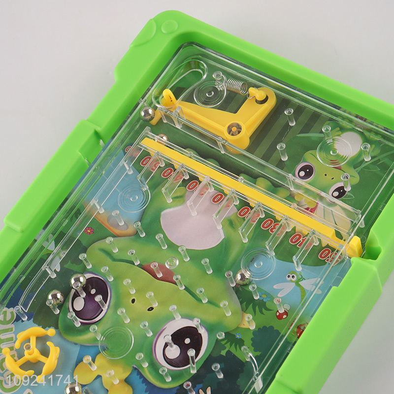 Good Quality Mini Pinball Game Cartoon Frog Pinball for Kids Age 3+