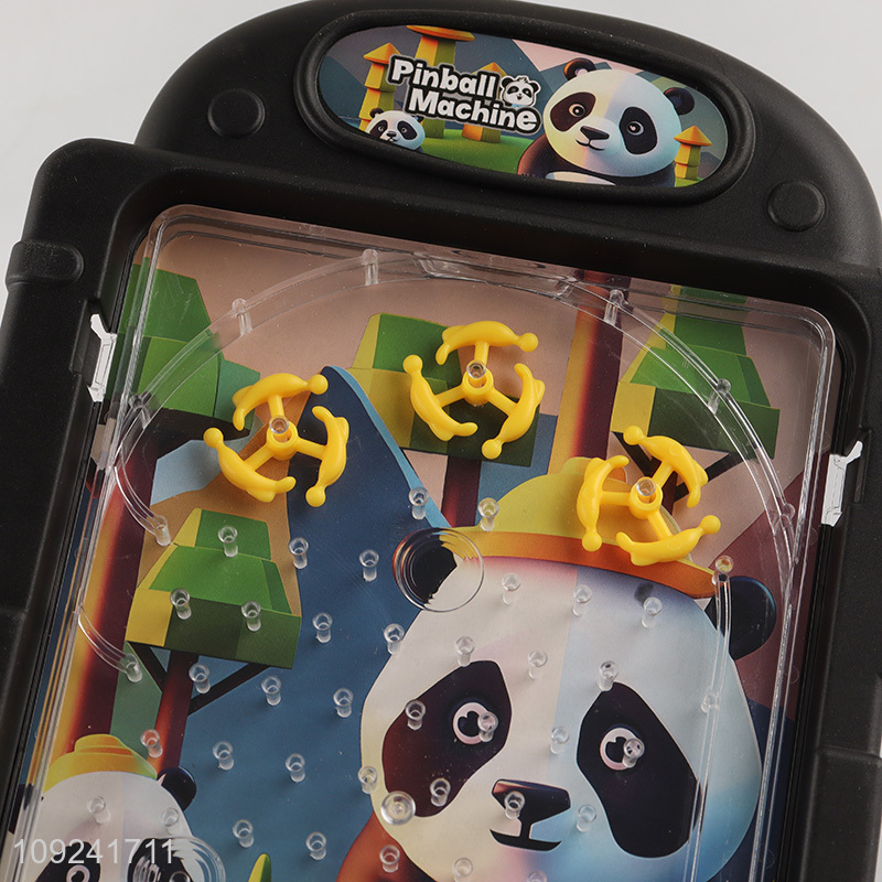 China Imports Mini Pinball Game Cartoon Panda Pinball for Kids Age 3+