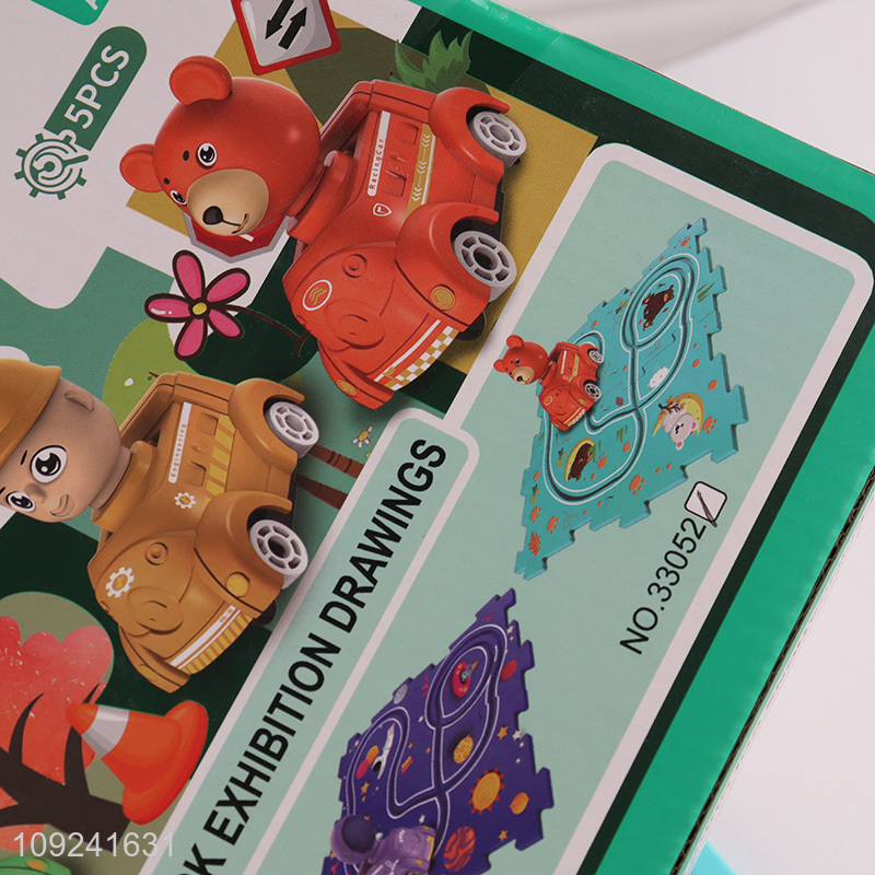 Factory Supply Puzzle Track Electric Animal Car Toy Cartoon Railcar Set