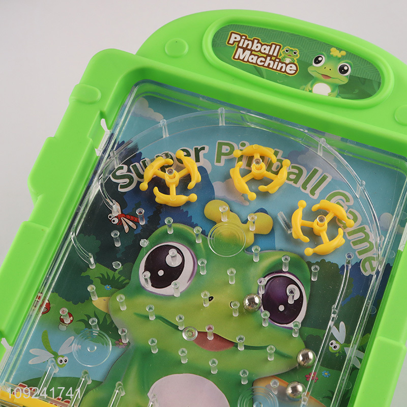 Good Quality Mini Pinball Game Cartoon Frog Pinball for Kids Age 3+
