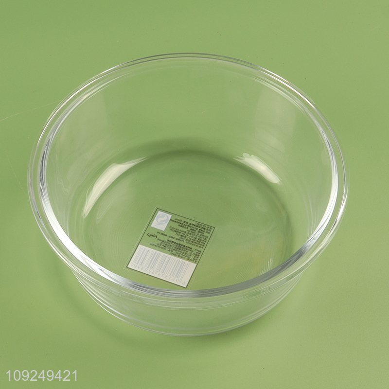 Top selling round home kitchen glass food container preservation box with lid