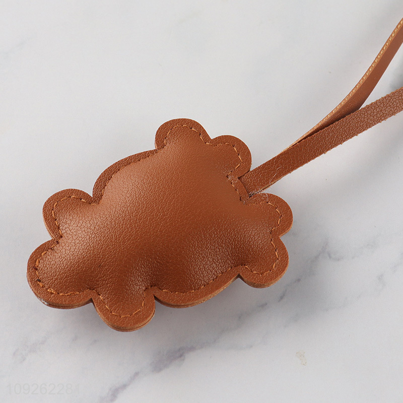 Factory Supply Fun Keychain Pendant Cute PU Leather Keychain Backpack Handbag Pendant