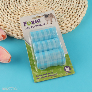 Online wholesale 3rolls portable pet dog poop bags set