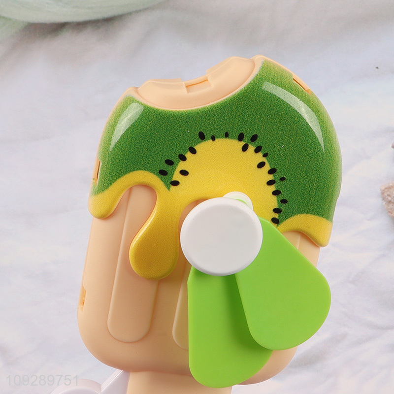 Yiwu market popsicle shape plastic cartoon handheld fan