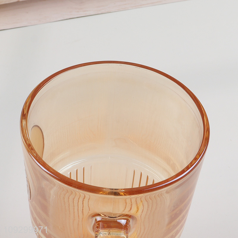 Top quality 530ml glass water cup straw cup for sale