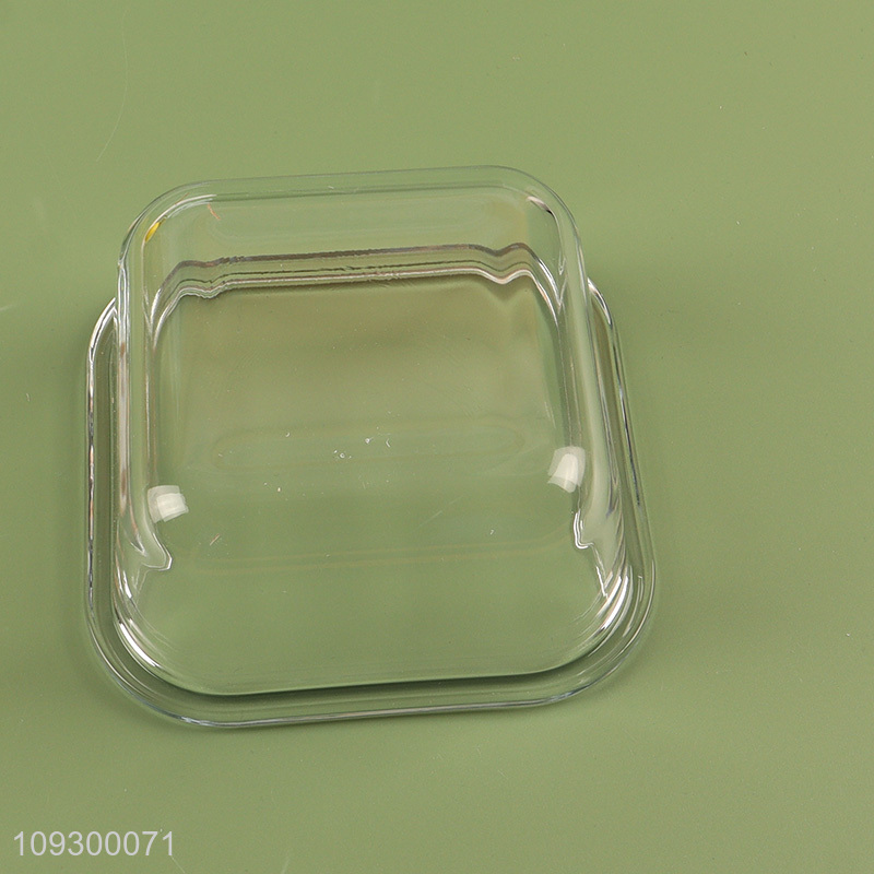 Yiwu market square glass food container preservation box set