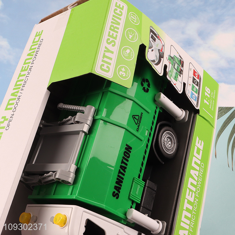 Factory price 1:16 Inertial sanitation vehicle with lights and sounds
