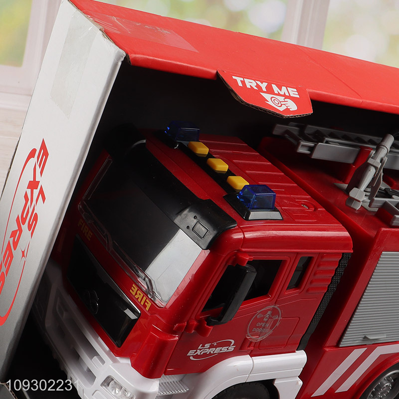 Factory wholesale inertial fire truck toys for children