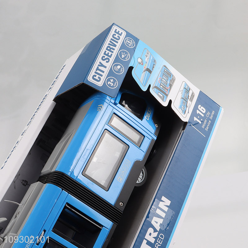 China products inertial city bus toys with lights and sounds