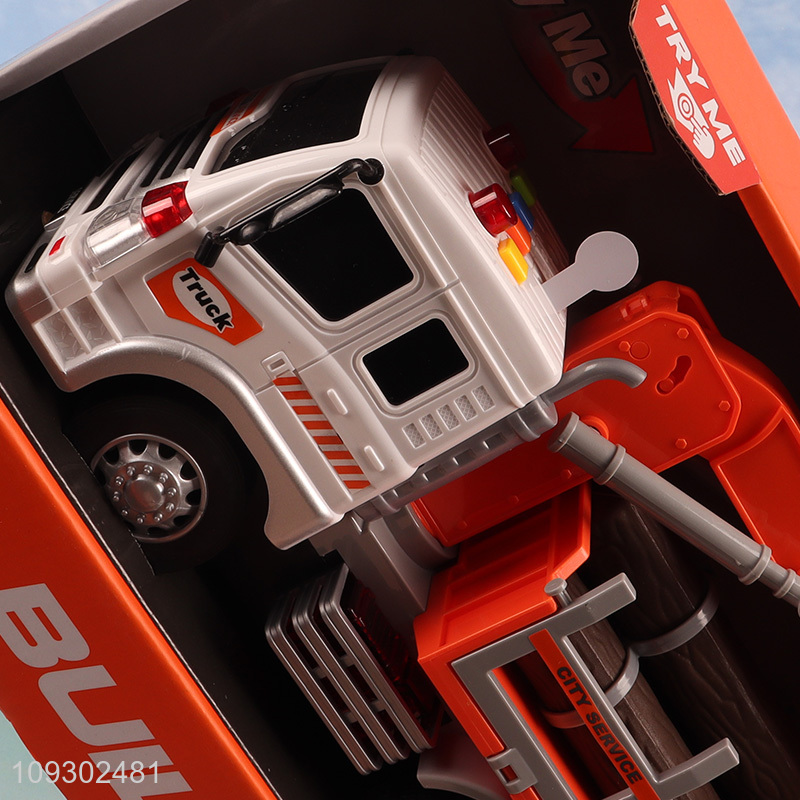 High quality 1:16 Inertial load timber vehicle model toys