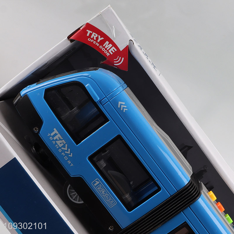 China products inertial city bus toys with lights and sounds
