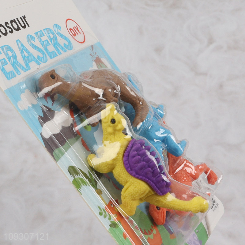 Top products dinosaur series students stationery eraser set for sale